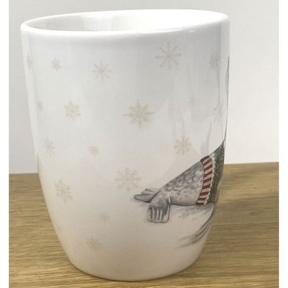 Williams Sonoma Arctic Seal Fair Isle Nordic Sweater Christmas Snow Holiday Mug - Picture 3 of 9